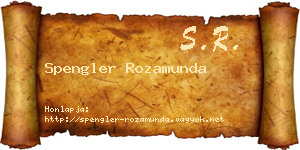 Spengler Rozamunda névjegykártya